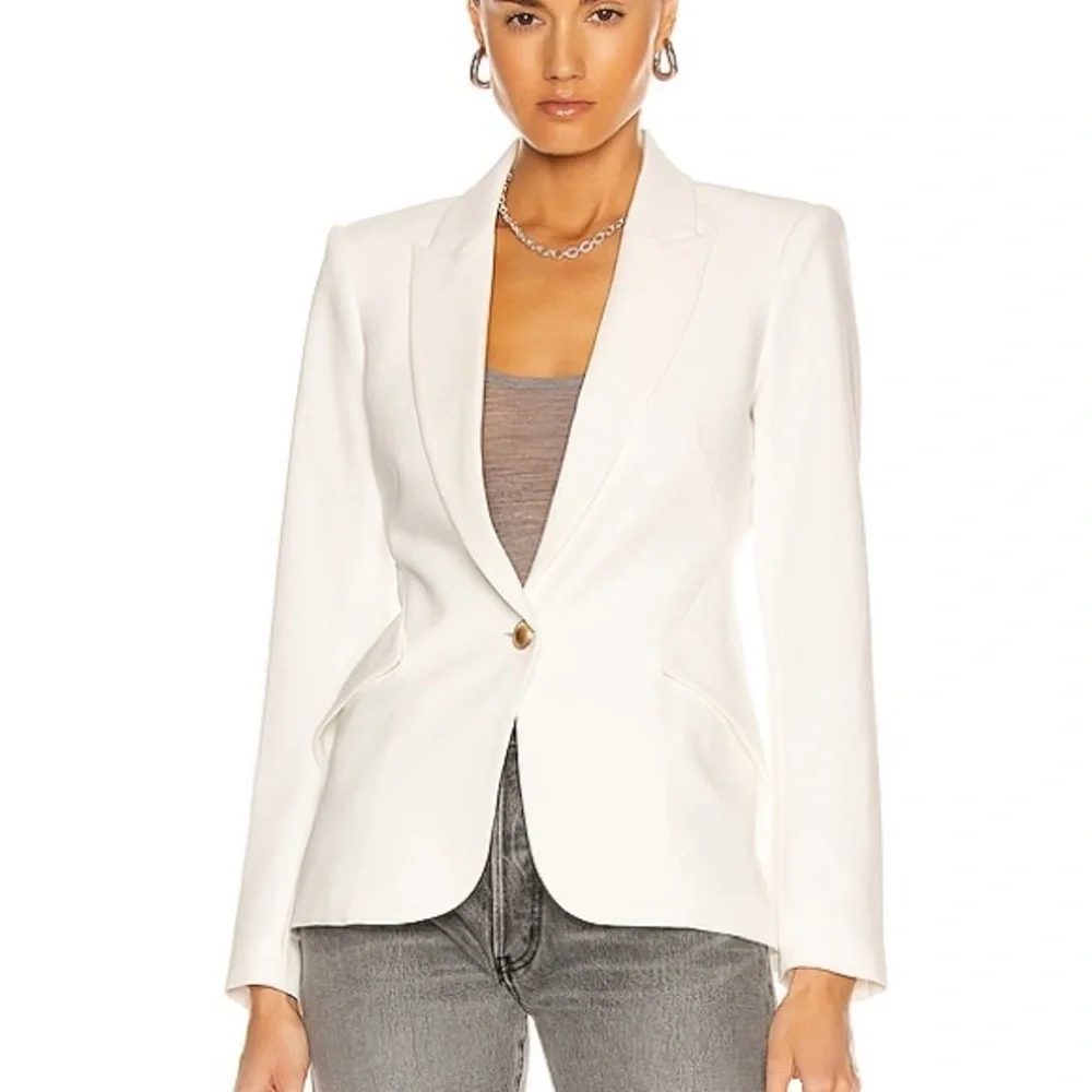 L’AGENCE Chamberlain Classic Tailored Blazer in Ivory Sz 4